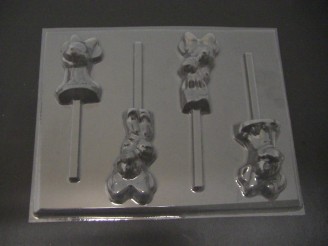 498sp Famous Girl Mouse Chocolate or Hard Candy Lollipop Mold